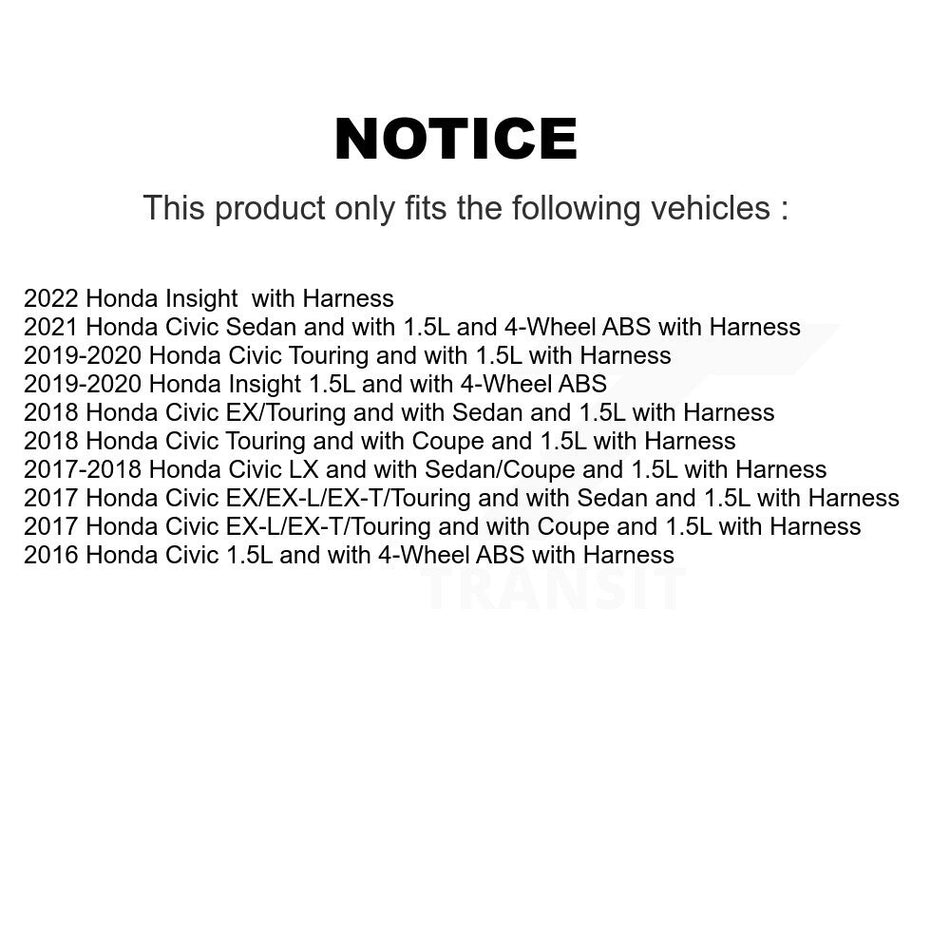 Front Wheel Bearing And ABS Sensor Kit For Honda Civic Insight K7S-102432