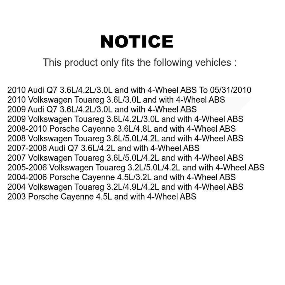 Front Wheel Bearing And ABS Sensor Kit For Porsche Cayenne Volkswagen Touareg Audi Q7 K7S-102447
