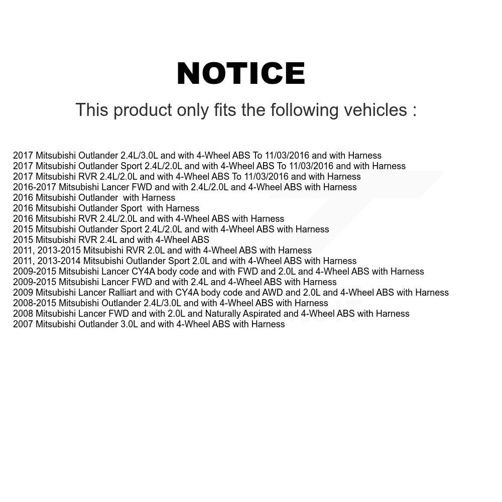 Front Wheel Bearing And ABS Sensor Kit For Mitsubishi Lancer Outlander RVR Sport K7S-102463