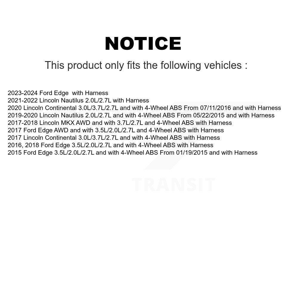 Front Wheel Hub Bearing And ABS Sensor Kit For Ford Edge Lincoln Nautilus MKX Continental K7S-102567