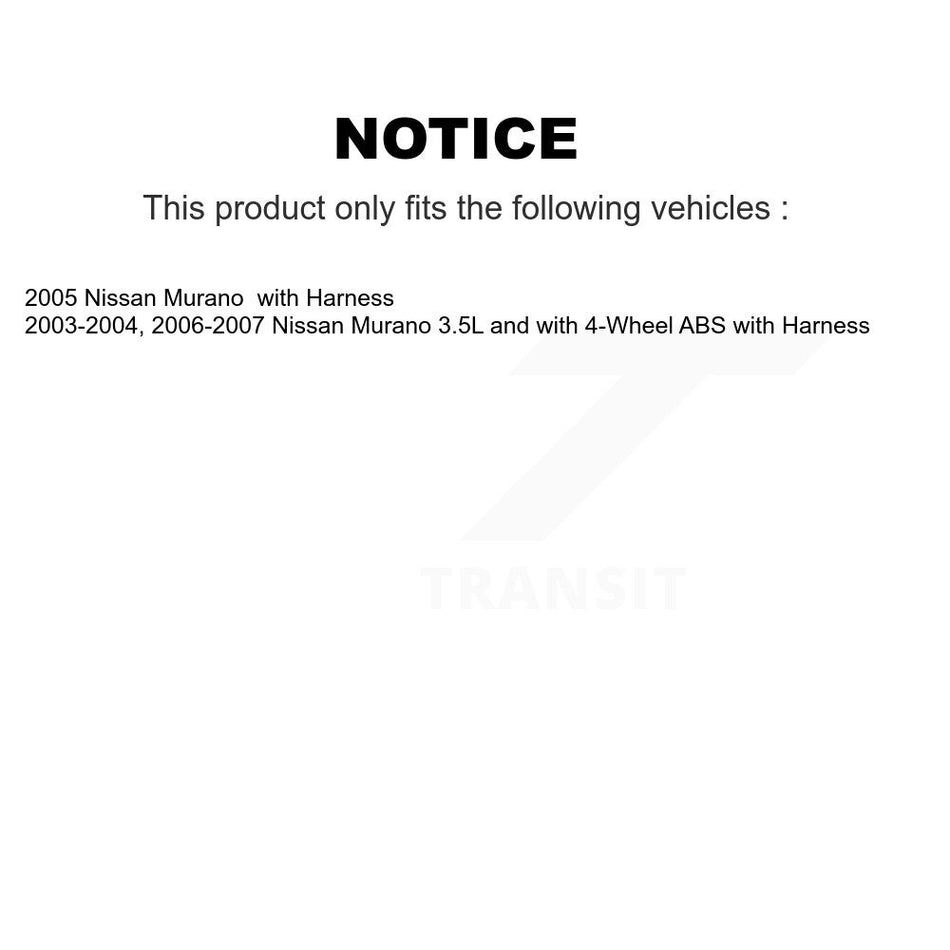 Front Wheel Hub Bearing And ABS Sensor Kit For Nissan Murano with Harness K7S-102579