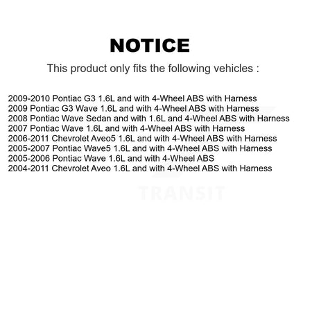Front Wheel Bearing And ABS Sensor Kit For Chevrolet Aveo Pontiac Aveo5 Wave G3 Wave5 K7S-102654
