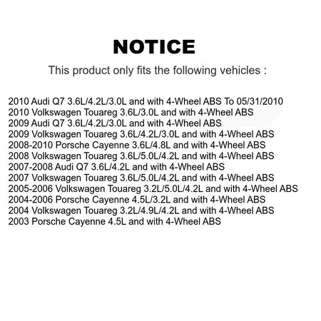 Front Wheel Bearing And ABS Sensor Kit For Porsche Cayenne Volkswagen Touareg Audi Q7 K7S-102680