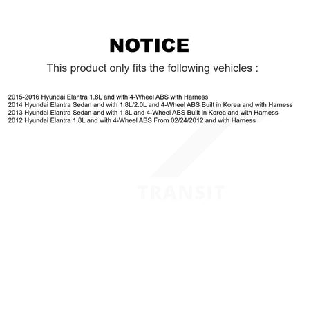 Front Wheel Bearing And ABS Sensor Kit For Hyundai Elantra K7S-102725