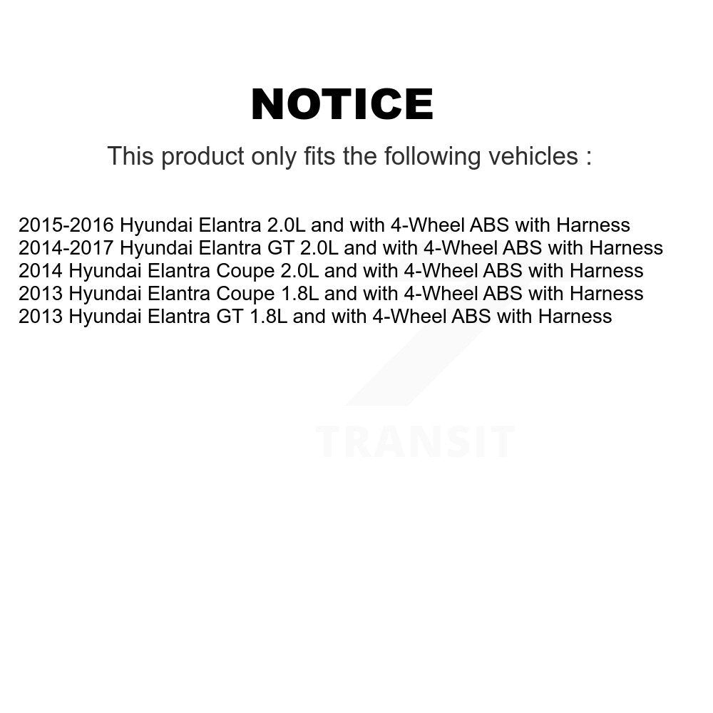 Front Wheel Bearing And ABS Sensor Kit For Hyundai Elantra GT Coupe with Harness K7S-102729