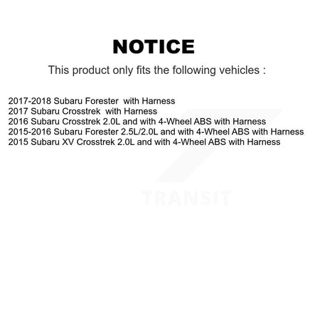 Front Rear Wheel Hub Bearing And ABS Sensor Kit (8Pc) For Subaru Forester Crosstrek XV K7S-102815