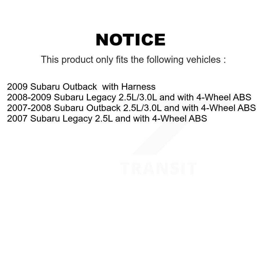 Front Rear Wheel Hub Bearing And ABS Sensor Kit (8Pc) For Subaru Outback Legacy K7S-102881