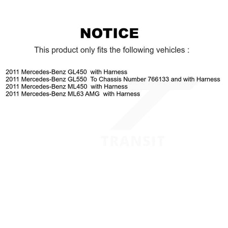 Front Rear Wheel Bearing ABS Sensor Kit For 2011 Mercedes-Benz GL550 GL450 ML63 AMG ML450 K7S-102907