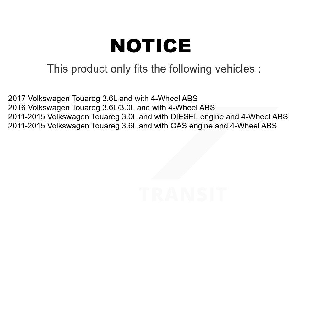 Front Rear Wheel Bearing And ABS Sensor Kit For Volkswagen Touareg K7S-102910