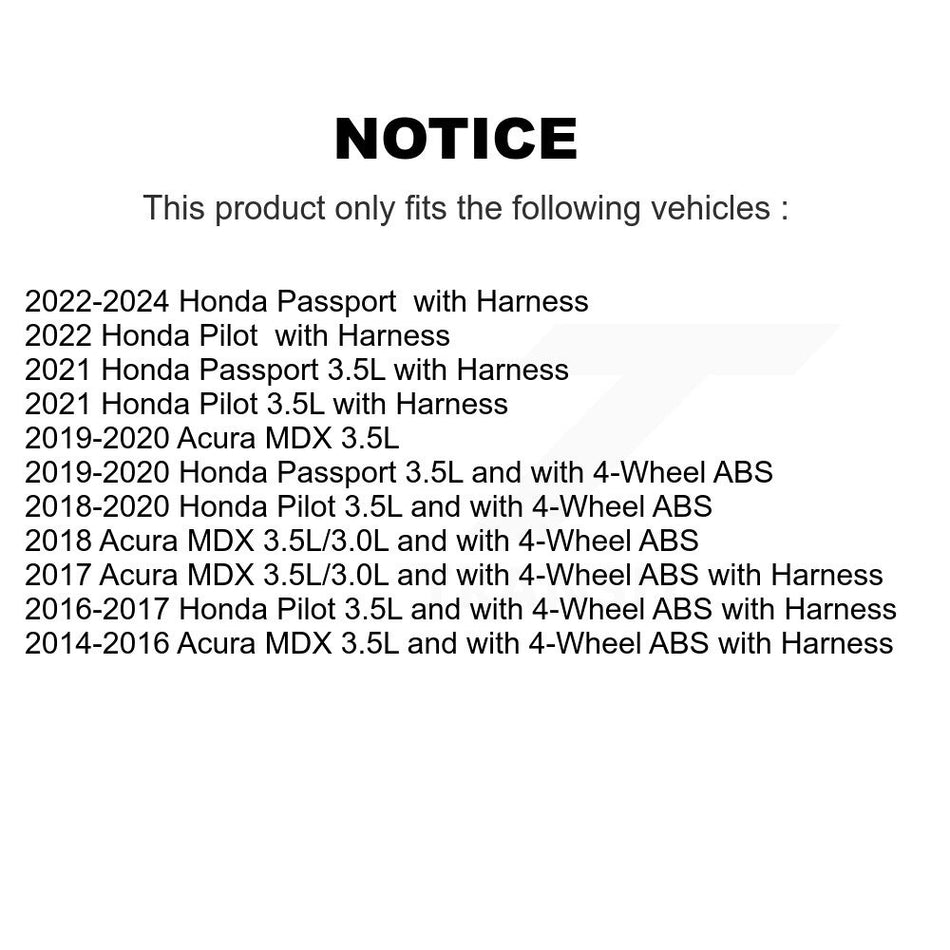 Front Wheel Bearing And ABS Sensor Kit For Honda Pilot Acura MDX Passport K7S-103064