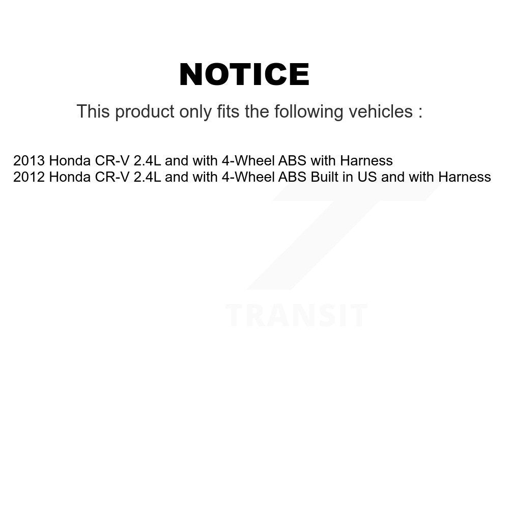 Front Wheel Bearing And ABS Sensor Kit For Honda CR-V 2.4L with 4-Wheel K7S-103065