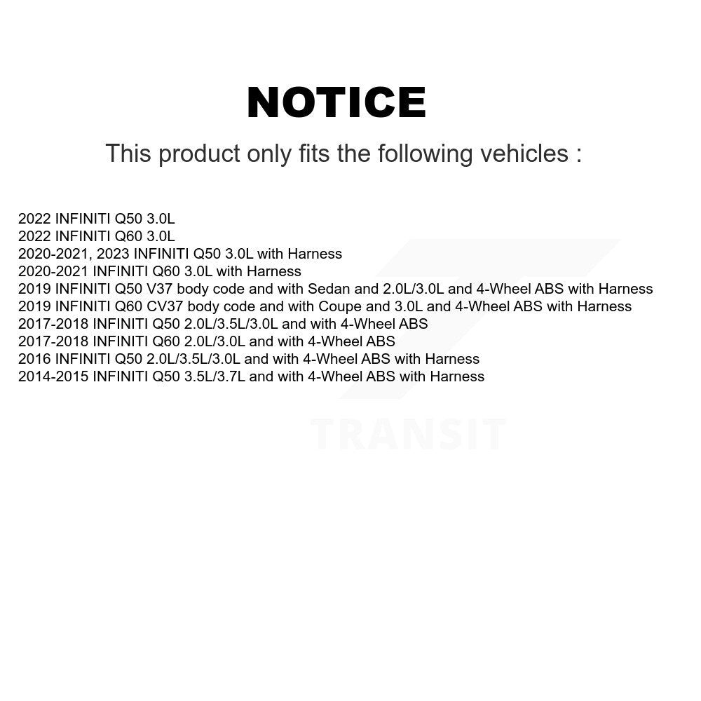 Rear Wheel Hub Bearing And ABS Sensor Kit For INFINITI Q50 Q60 K7S-103089