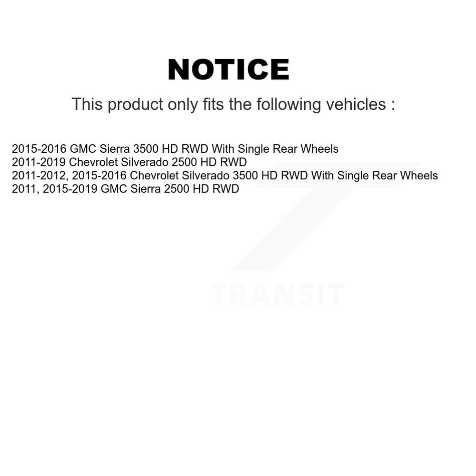 Front Wheel Hub Bearing & Sensor Kit For Chevrolet GMC Silverado 2500 HD Sierra 3500 RWD K7S-103166