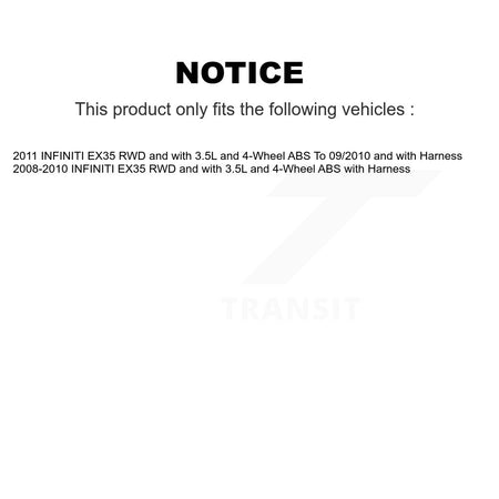 Front Wheel Hub Bearing And ABS Sensor Kit For INFINITI EX35 RWD with 3.5L 4-Wheel K7S-103170