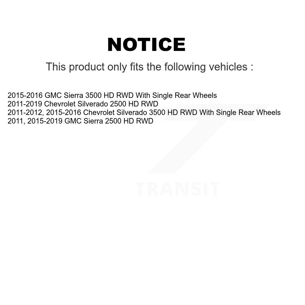 Front Wheel Hub Bearing & Sensor Kit For Chevrolet GMC Silverado 2500 HD Sierra 3500 RWD K7S-103200