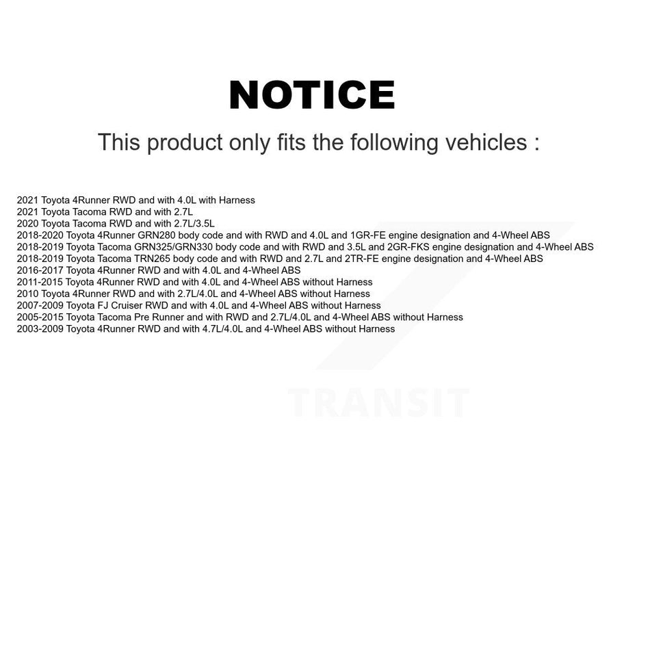 Front Wheel Hub Bearing And ABS Sensor Kit For Toyota Tacoma 4Runner FJ Cruiser K7S-103214