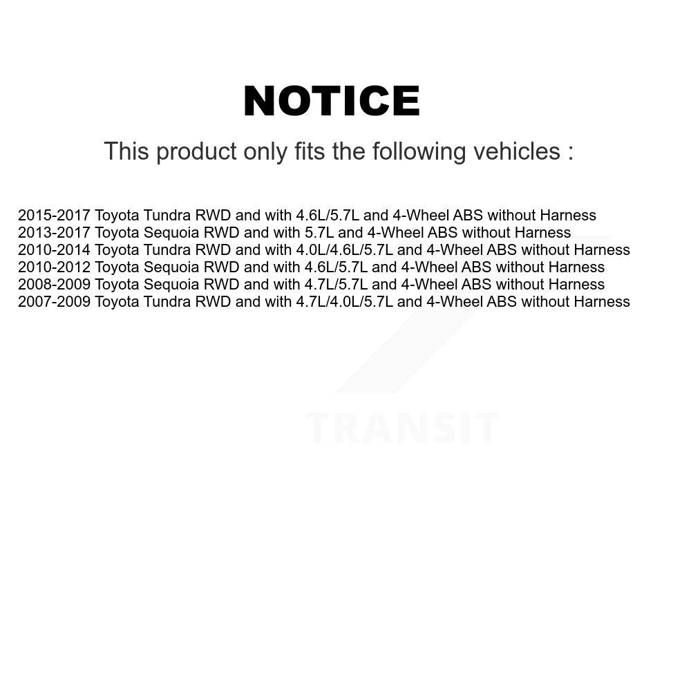Front Wheel Hub Bearing And ABS Sensor Kit For Toyota Tundra Sequoia without Harness K7S-103234