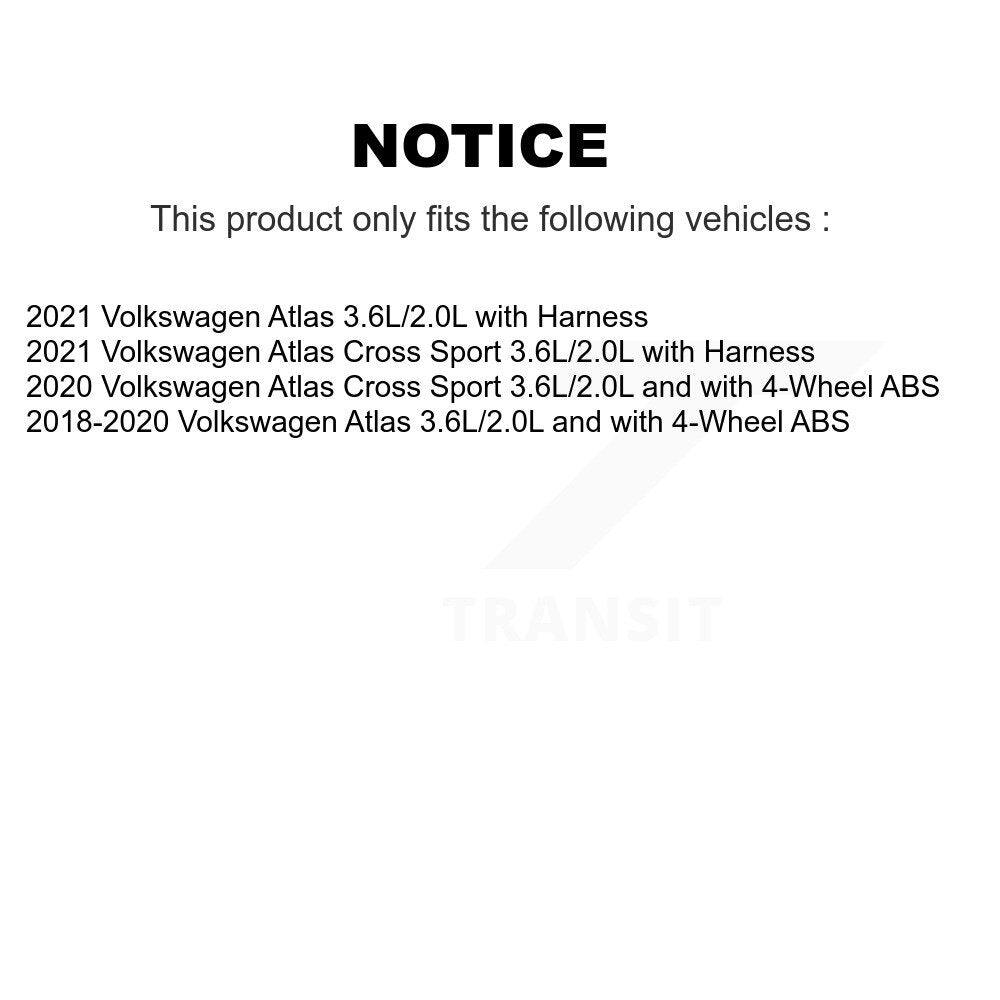 Front Wheel Hub Bearing And ABS Sensor Kit For Volkswagen Atlas Cross Sport K7S-103242