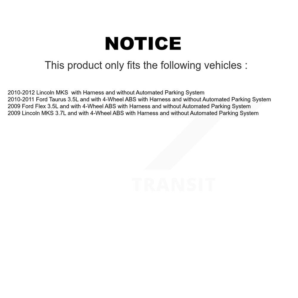 Front Rear Wheel Hub Bearing And ABS Sensor Kit For Ford Taurus Flex Lincoln MKS K7S-103273
