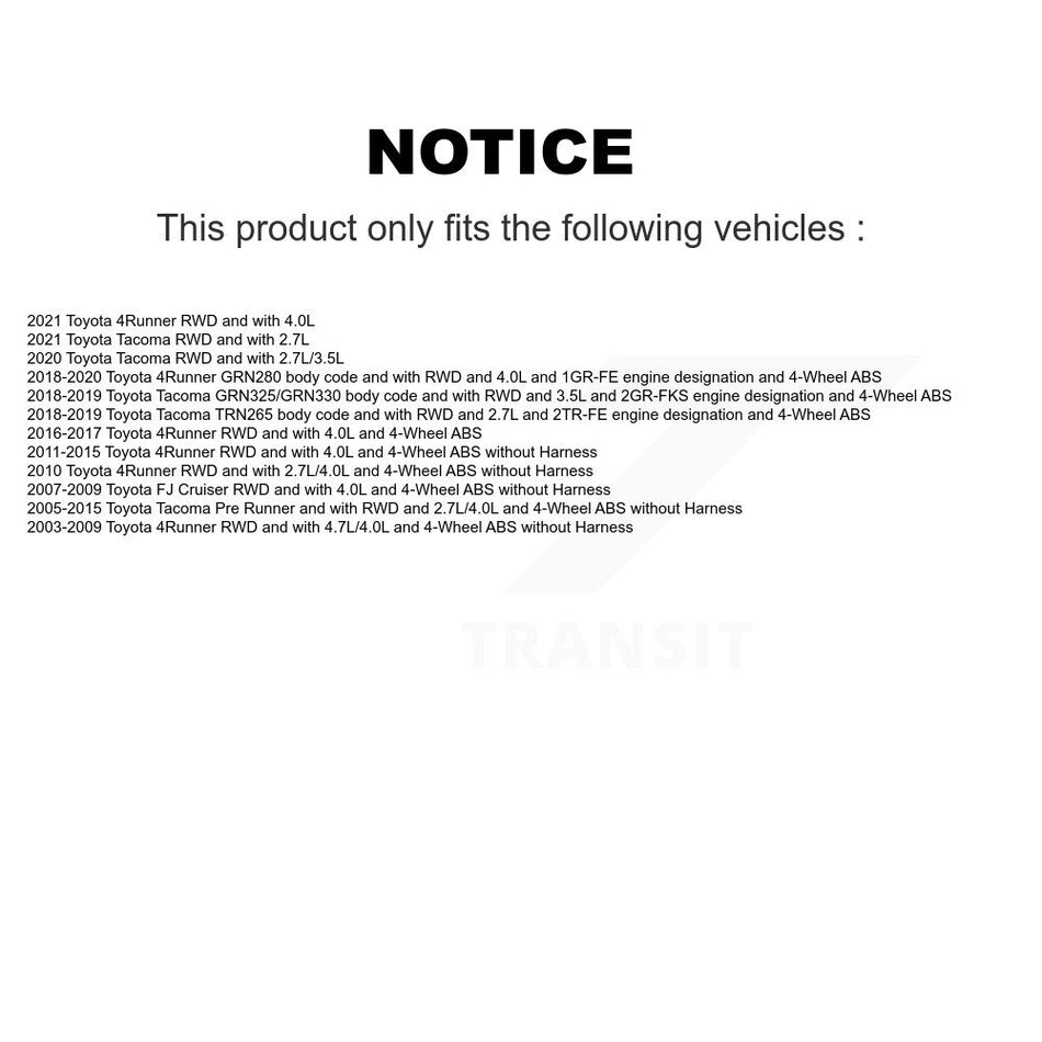 Front Wheel Hub Bearing And ABS Sensor Kit For Toyota Tacoma 4Runner FJ Cruiser K7S-103289
