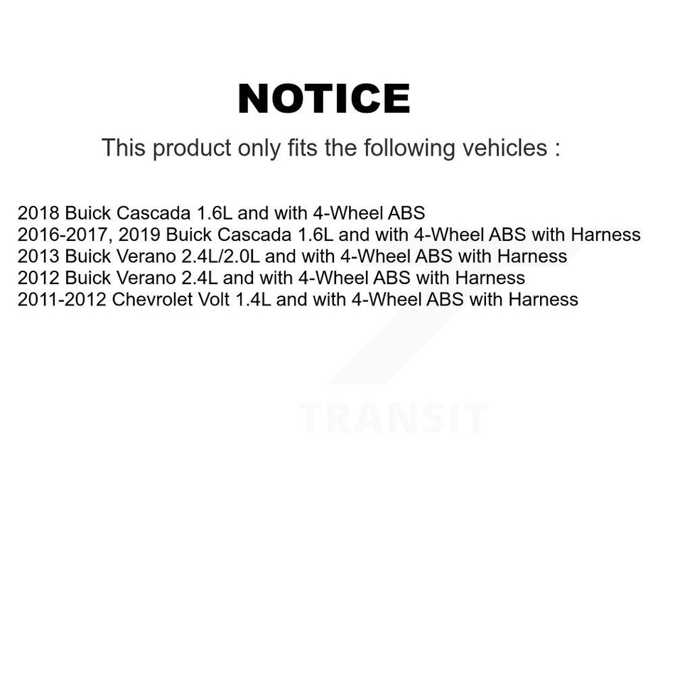 Rear Wheel Hub Bearing And ABS Sensor Kit For Buick Verano Chevrolet Volt Cascada K7S-103317
