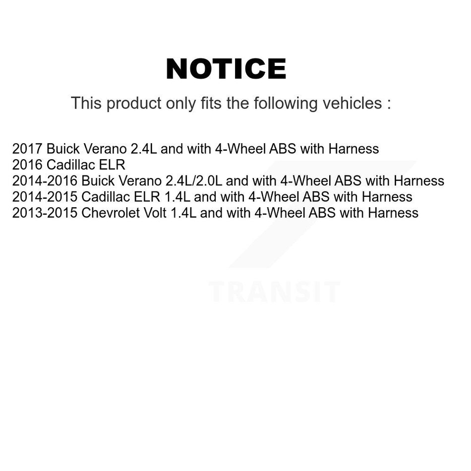 Rear Wheel Hub Bearing And ABS Sensor Kit For Buick Verano Chevrolet Volt Cadillac ELR K7S-103318