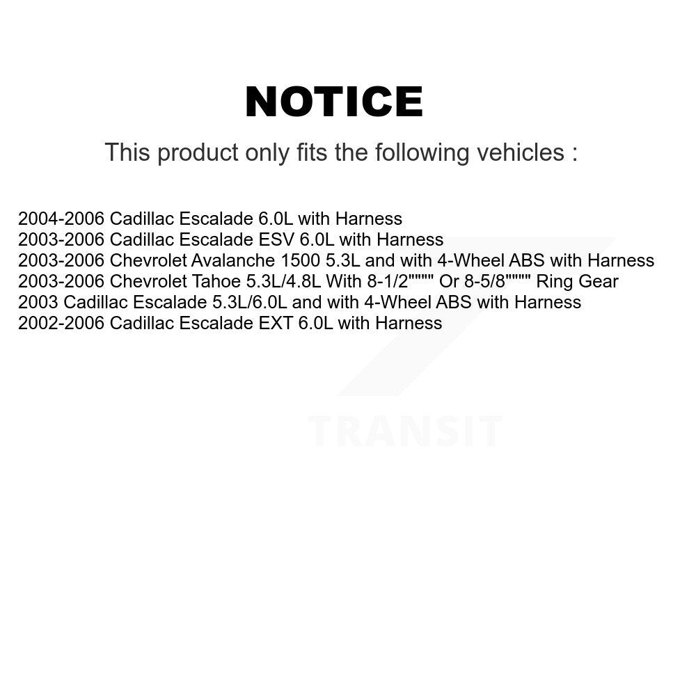 Rear Wheel Bearing & Sensor Kit For Chevrolet Avalanche 1500 Cadillac Tahoe Escalade EXT K7S-103336