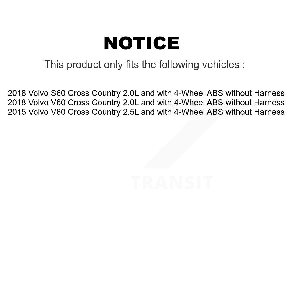 Rear Wheel Hub Bearing And ABS Sensor Kit For Volvo V60 Cross Country S60 without Harness K7S-103366