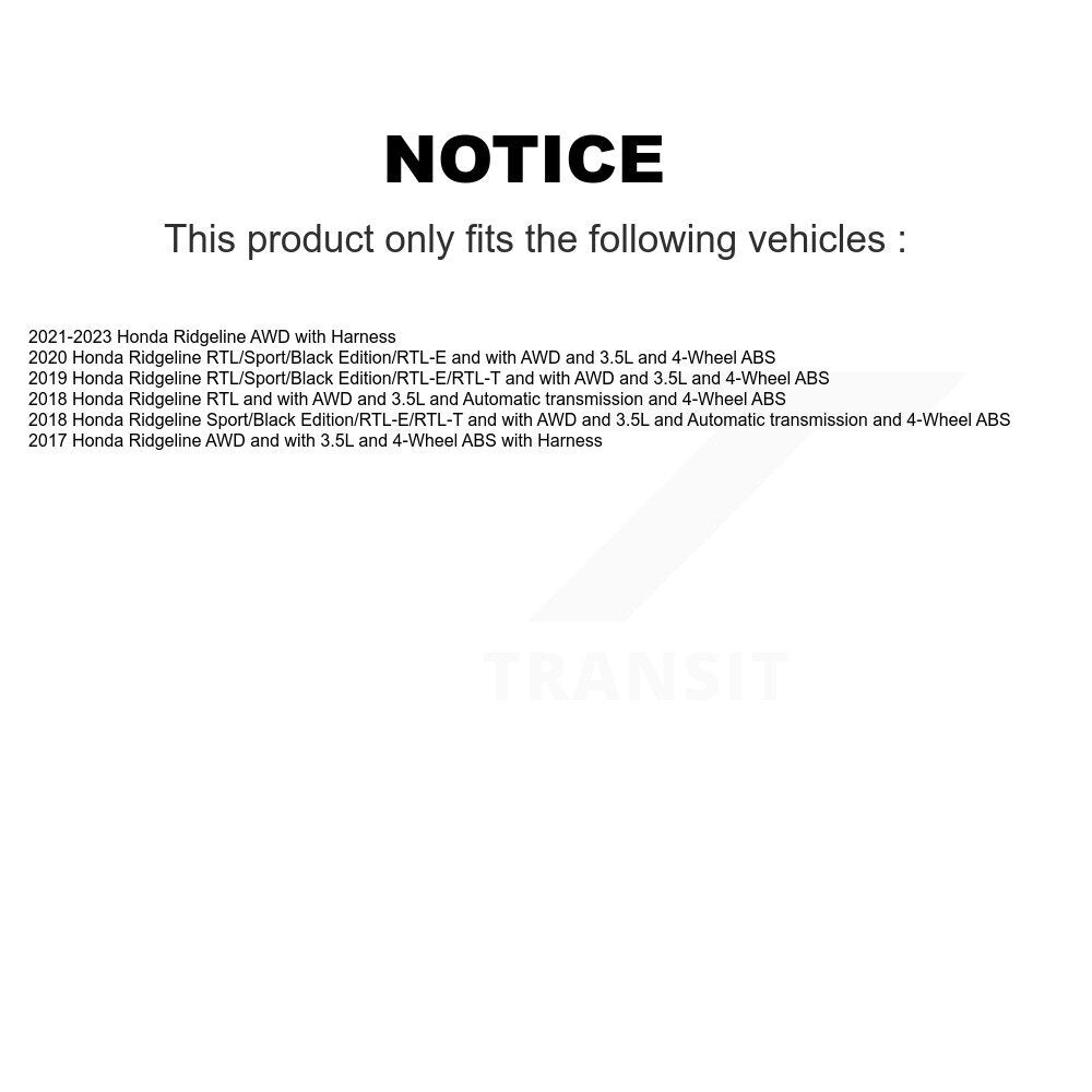 Rear Wheel Hub Bearing And ABS Sensor Kit For Honda Ridgeline K7S-103419