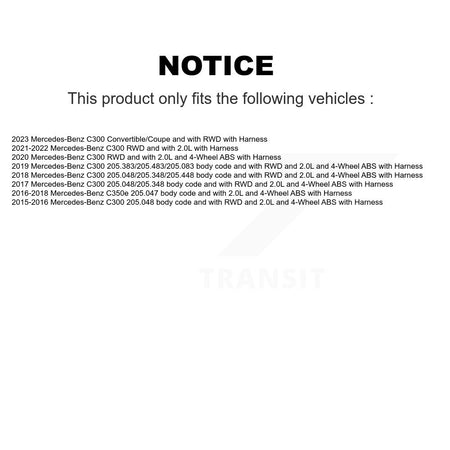 Front Wheel Hub Bearing And ABS Sensor Kit For Mercedes-Benz C300 C350e with Harness K7S-103452