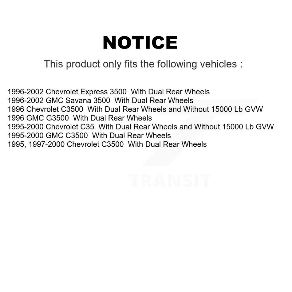 Front Disc Brake Rotors And Hub Assembly Pair For Chevrolet Express 3500 C3500 GMC Savana G3500 C35 K8-100009