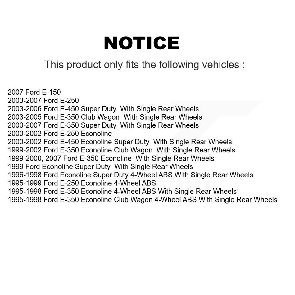 Front Disc Brake Rotors And Hub Assembly Pair For Ford E-350 Super Duty E-250 Econoline F-250 HD Club Wagon E-150 E-450 K8-100021