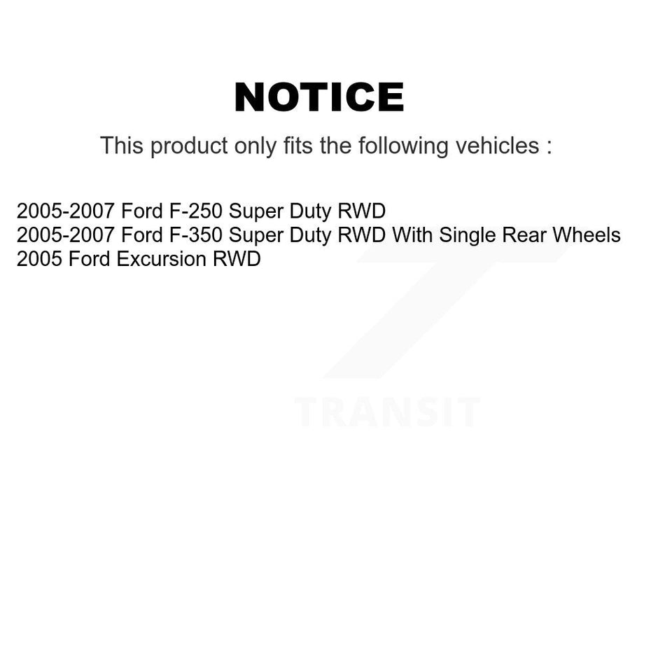 Front Disc Brake Rotors And Hub Assembly Pair For Ford F-250 Super Duty F-350 Excursion RWD K8-100039