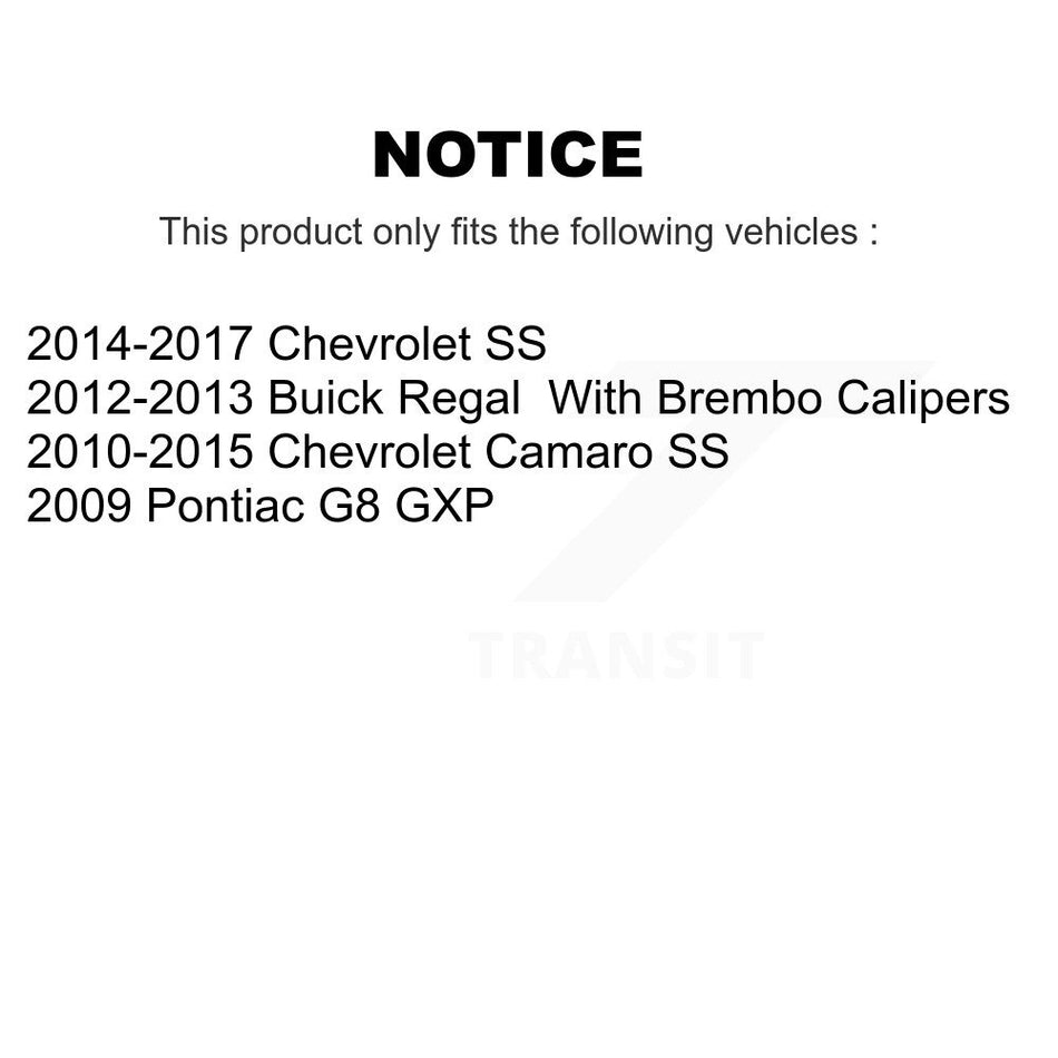 Front Disc Brake Rotors Pair For Chevrolet Camaro Buick Regal Pontiac G8 SS K8-100113
