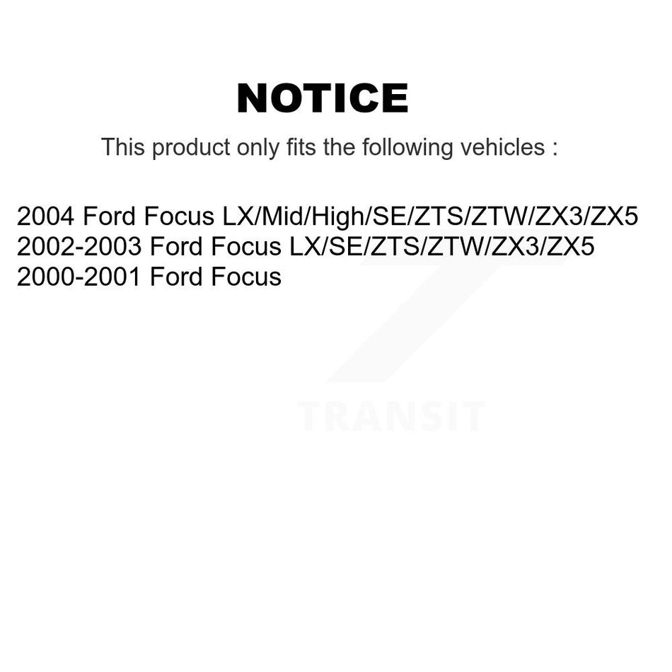 Front Disc Brake Rotors Pair For Ford Focus K8-100152