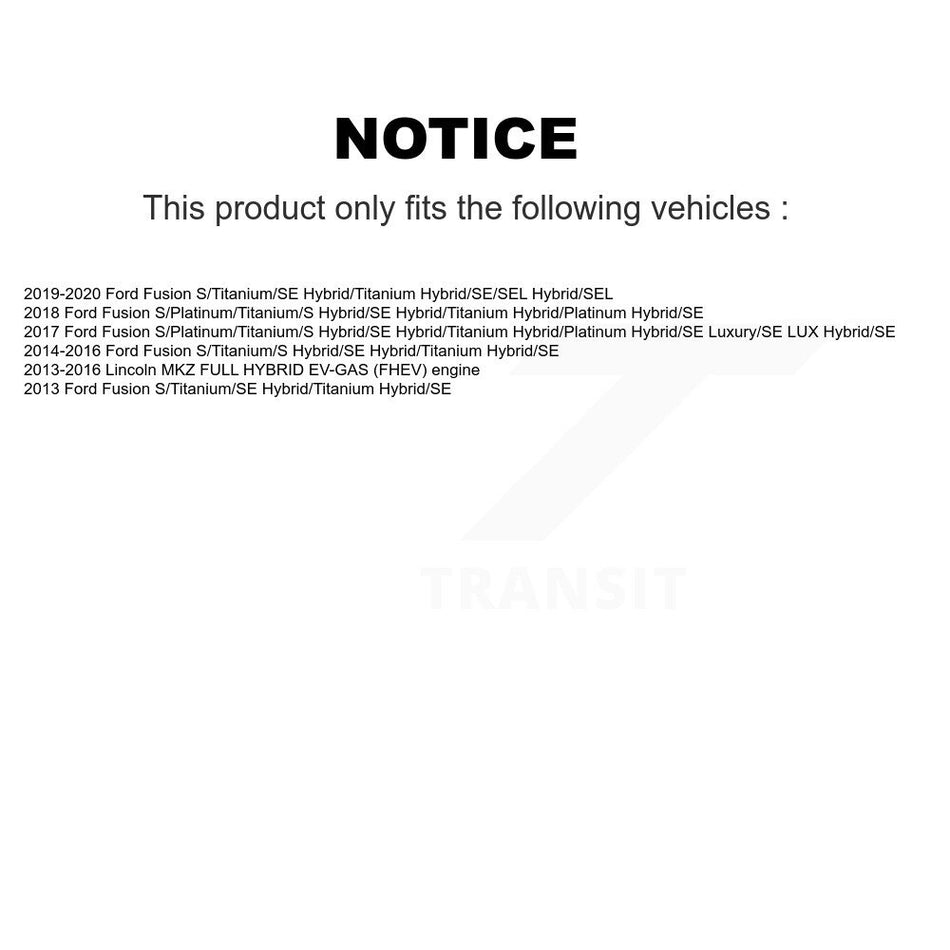 Front Disc Brake Rotors Pair For Ford Fusion Lincoln MKZ K8-100191