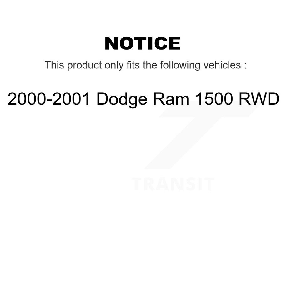 Front Disc Brake Rotors Pair For 2000-2001 Dodge Ram 1500 RWD K8-100215