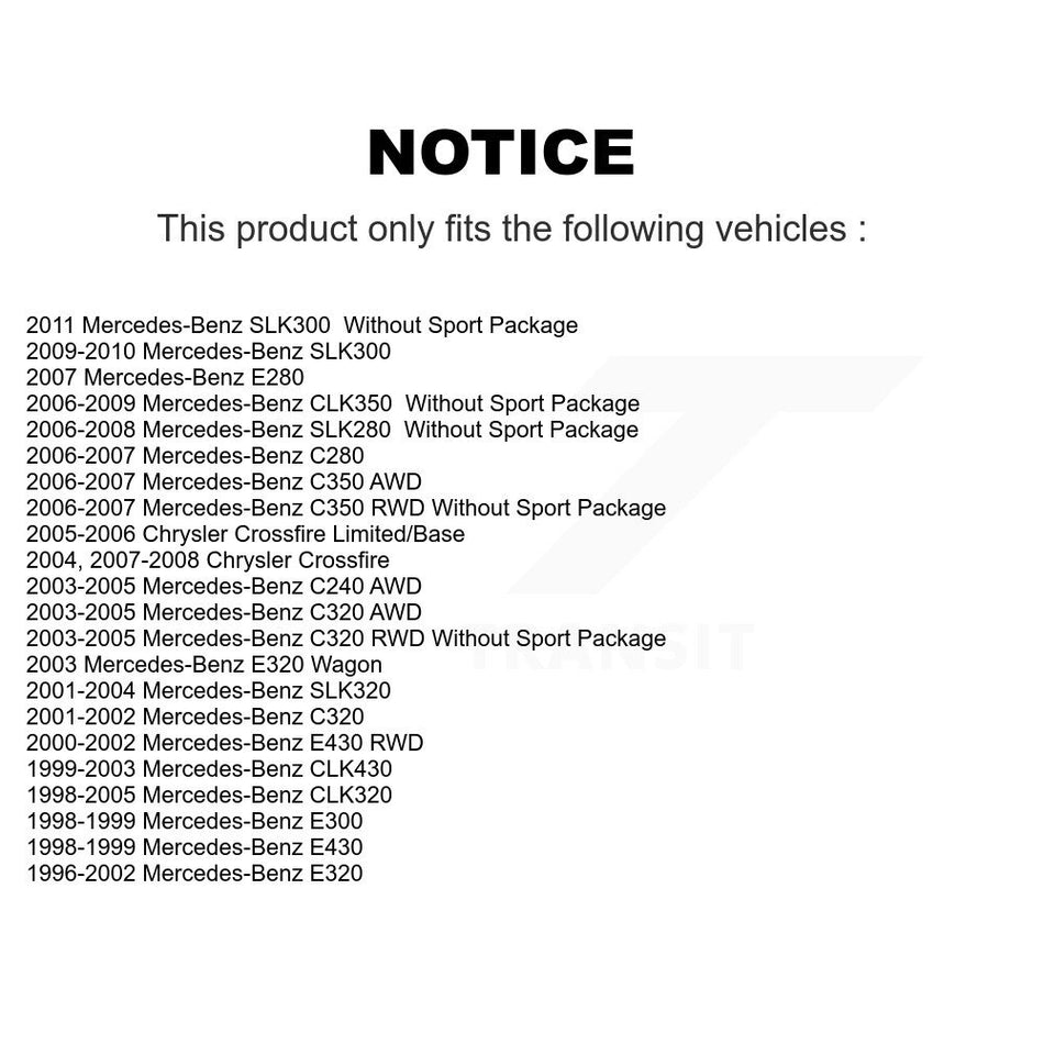 Front Disc Brake Rotors Pair For Mercedes-Benz E320 CLK320 C240 Chrysler Crossfire CLK350 C320 C280 CLK430 E430 SLK320 SLK280 E300 SLK300 C350 E280 K8-100301