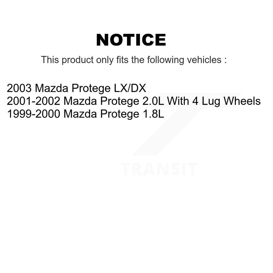 Front Disc Brake Rotors Pair For Mazda Protege K8-100311