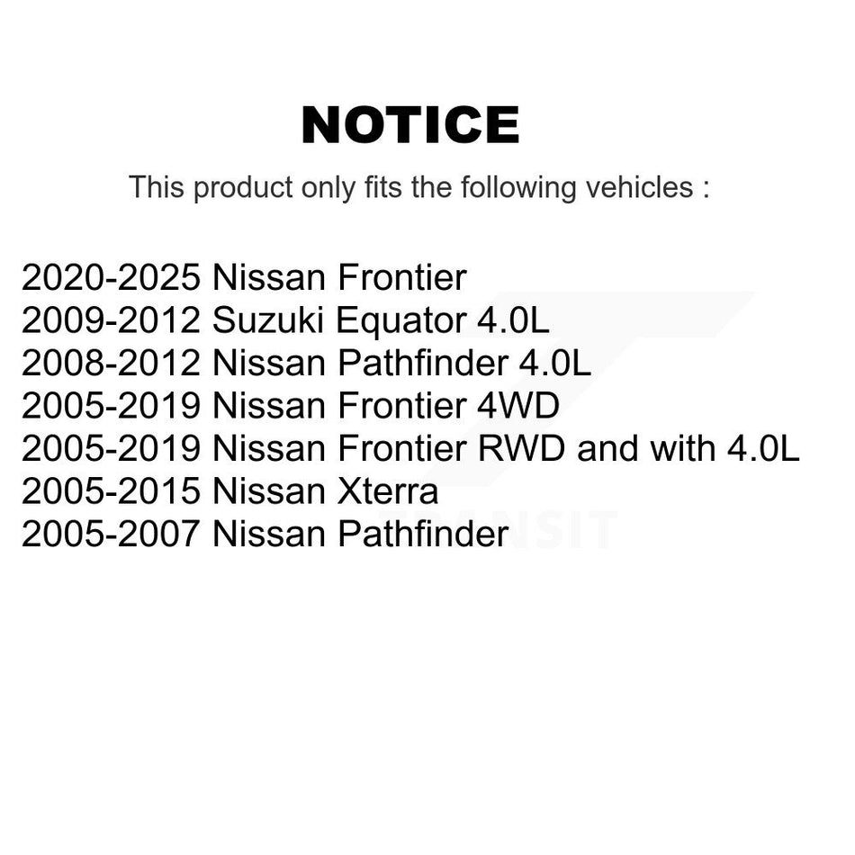 Front Disc Brake Rotors Pair For Nissan Frontier Pathfinder Xterra Suzuki Equator K8-100404