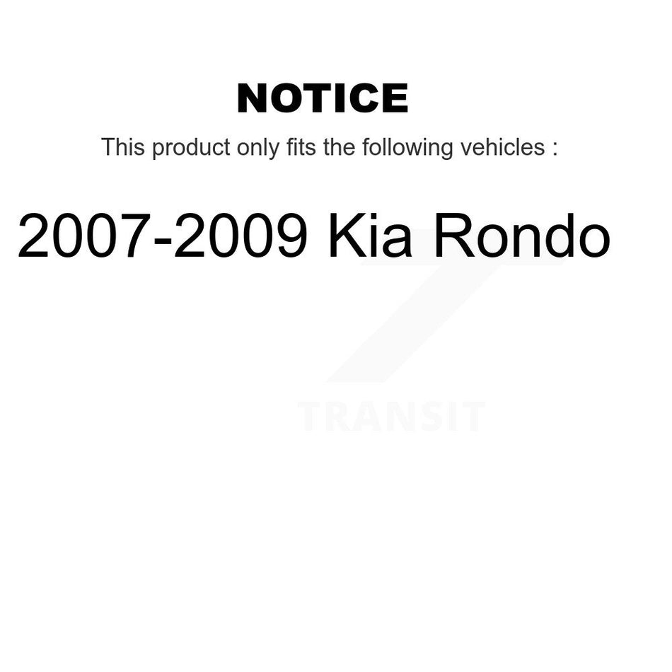 Front Disc Brake Rotors Pair For 2007-2009 Kia Rondo K8-100458