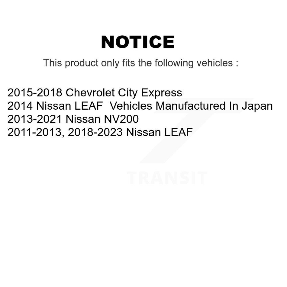 Front Disc Brake Rotors Pair For Nissan NV200 LEAF Chevrolet City Express K8-100509