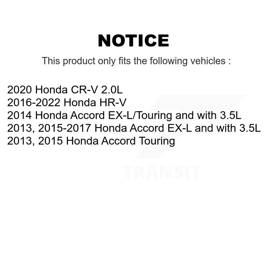 Front Disc Brake Rotors Pair For Honda Accord HR-V CR-V K8-100534