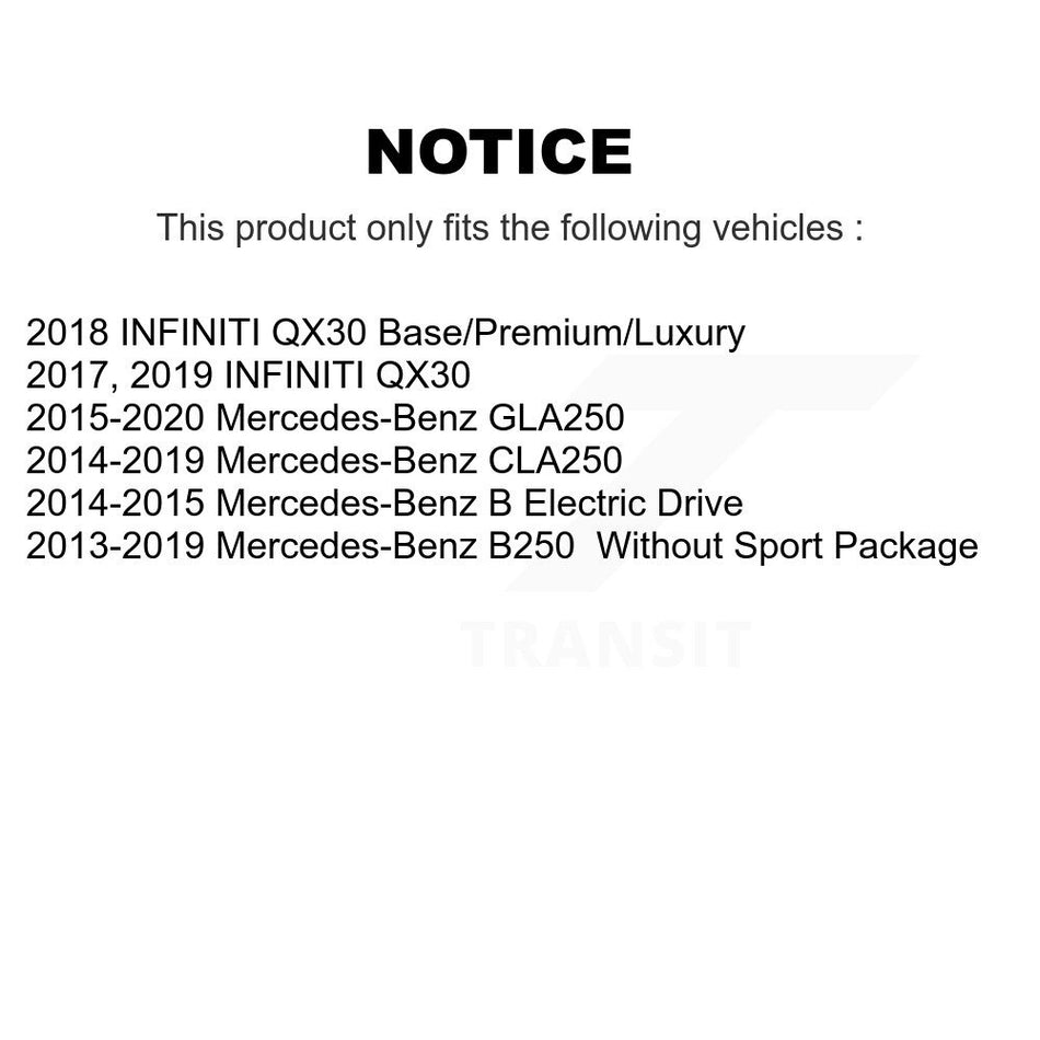Front Disc Brake Rotors Pair For Mercedes-Benz CLA250 GLA250 Infiniti QX30 INFINITI K8-100548