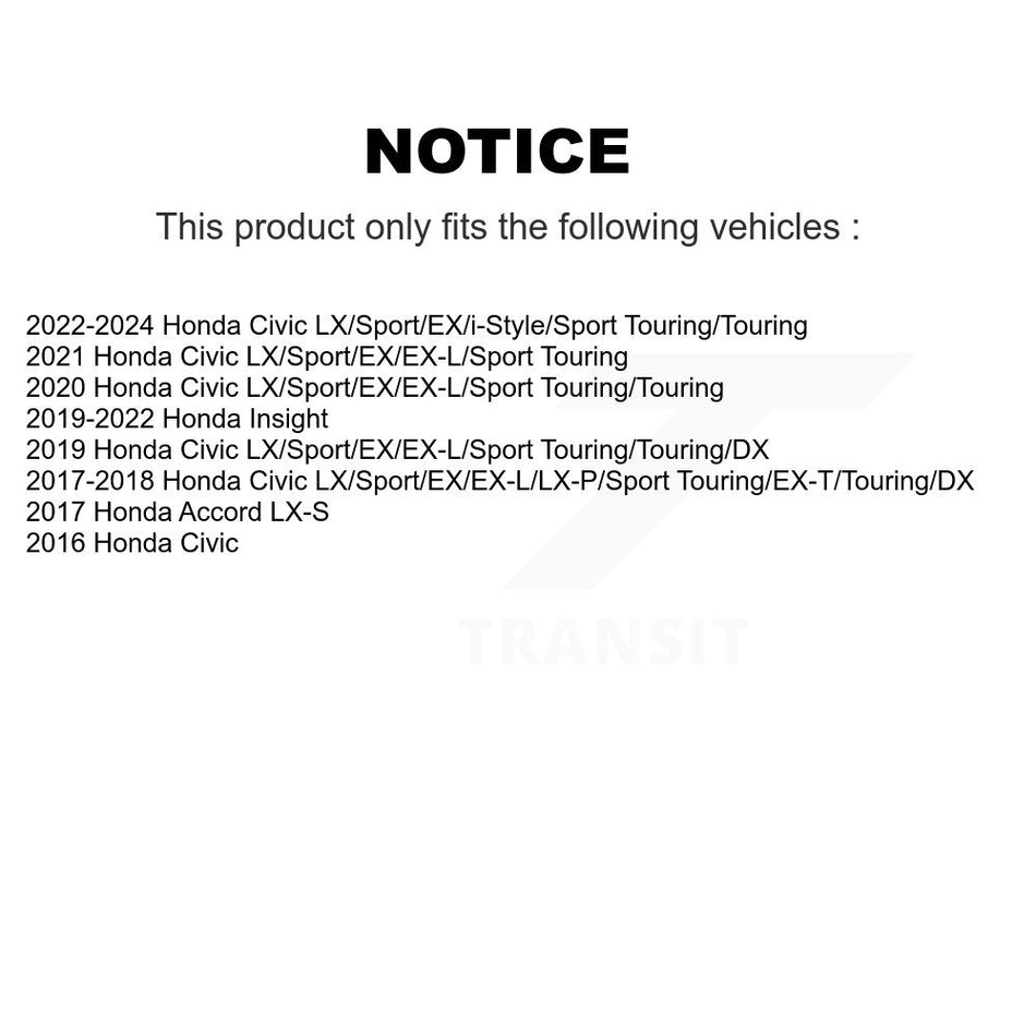 Front Disc Brake Rotors Pair For Honda Civic Accord Insight K8-100554