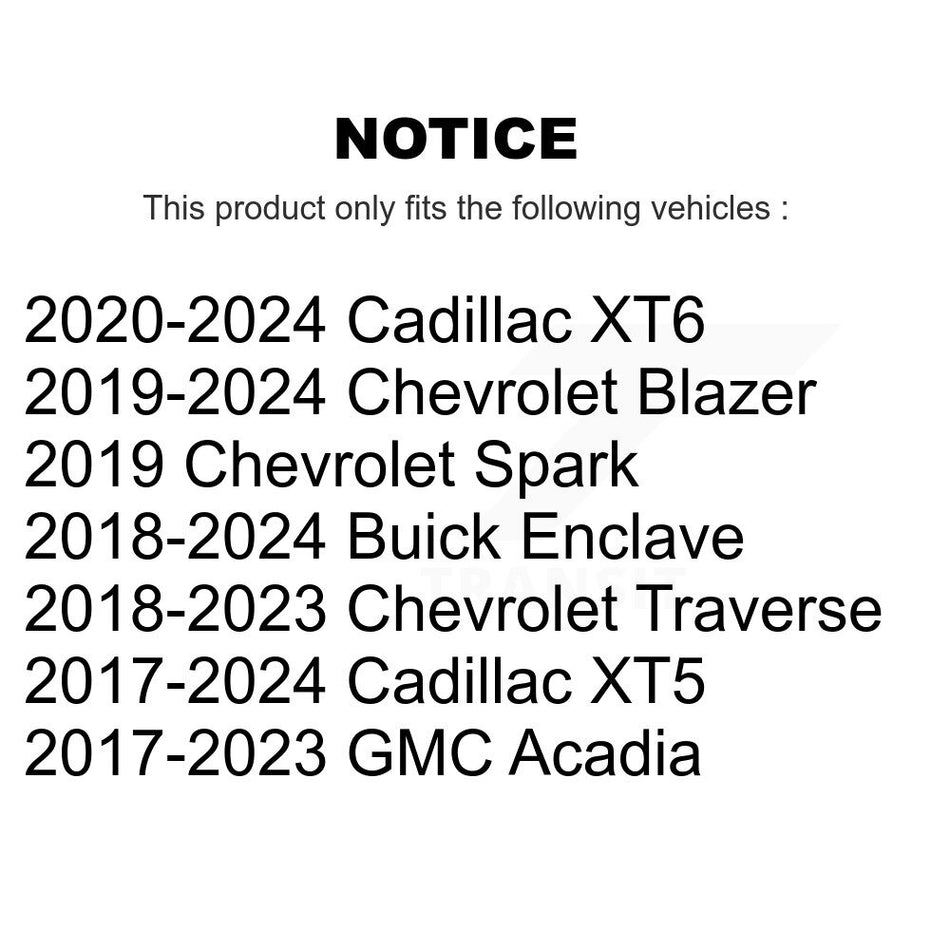 Rear Disc Brake Rotors Pair For Chevrolet Traverse GMC Acadia Cadillac XT5 Buick Enclave Blazer Spark XT6 K8-100622