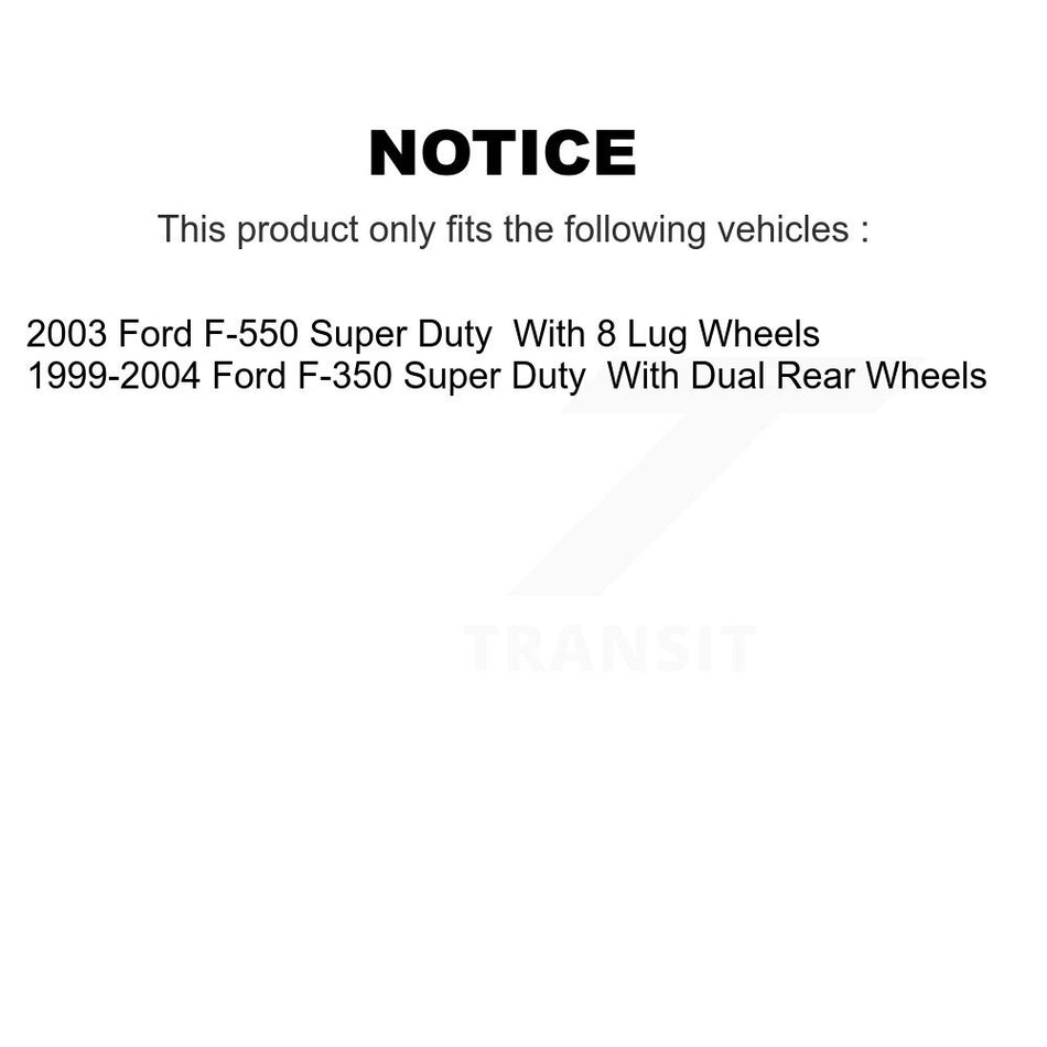 Rear Disc Brake Rotors Pair For Ford F-350 Super Duty F-550 K8-100638