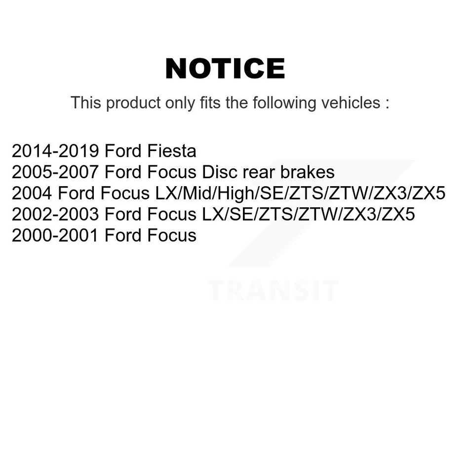 Rear Disc Brake Rotors Pair For Ford Focus Fiesta K8-100643