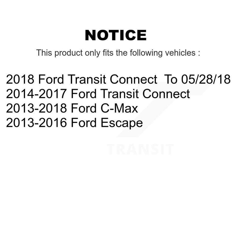 Rear Disc Brake Rotors Pair For Ford Escape Transit Connect C-Max K8-100671