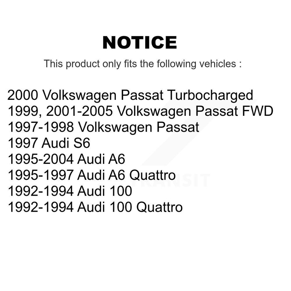 Rear Disc Brake Rotors Pair For Volkswagen Passat Audi A6 Quattro 100 S6 K8-100731